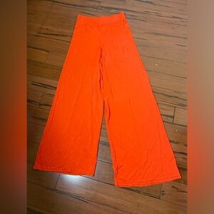 Mango Sheer High Rise Beach Pant Orange sz Small